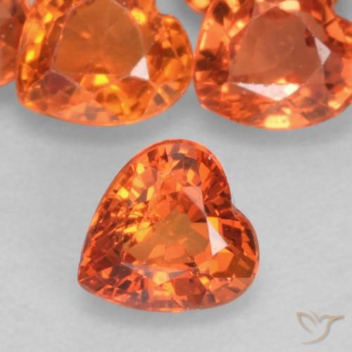 0.44ct Натуральный Средний апельсин Сапфир, Сердце, VVS-VS