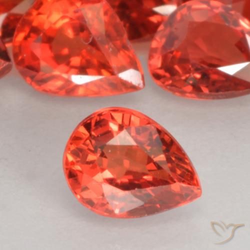 0.38ct Натуральный Средний красный Сапфир, Форма груши, VVS-VS