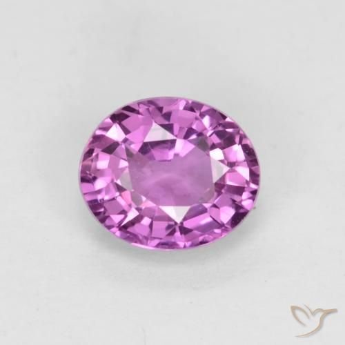 0.67ct Натуральный Фиолетово-пурпурный Сапфир, Овал, VVS-VS