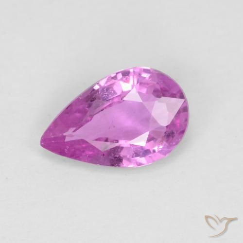 0.50ct Натуральный Интенсивный розовато-фиолетовый Сапфир, Форма груши, VVS-VS