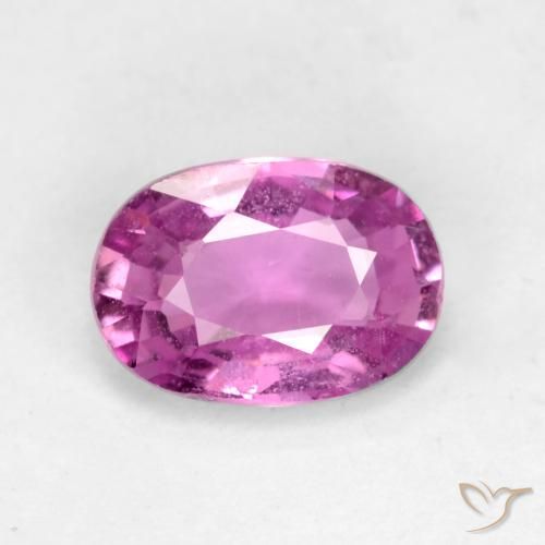 0.67ct Натуральный Темно-розовый Сапфир, Овал, VVS-VS