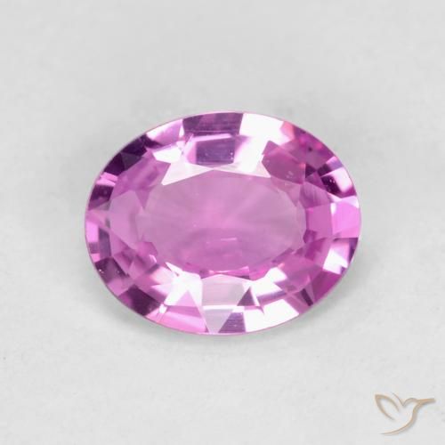 0.46ct Натуральный Глубокий розовато-фиолетовый Сапфир, Овал, Чистота VS
