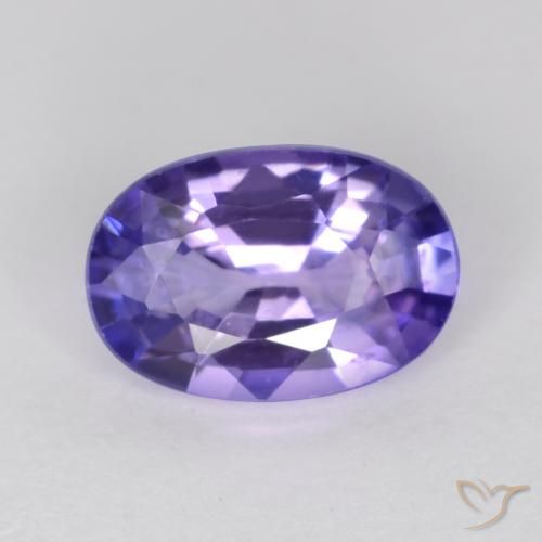 0.55ct Натуральный Темно-пурпурный Сапфир, Овал, Чистота VS