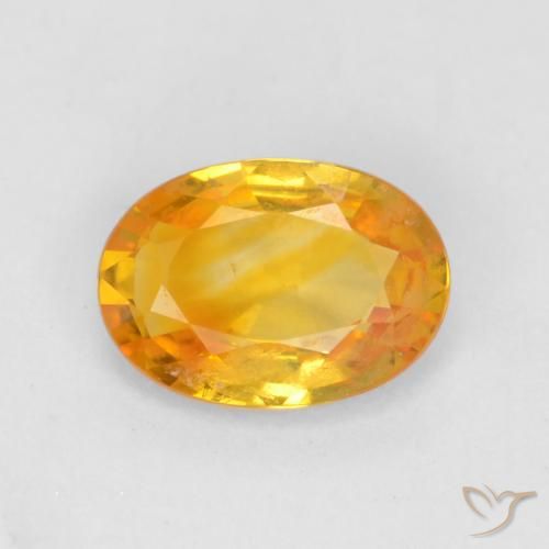 0.70ct Натуральный Средний золотой Сапфир, Овал, Чистота VS