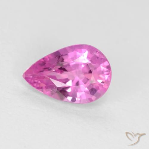 0.50ct Натуральный Средний фиолетовый Сапфир, Форма груши, Чистота VS