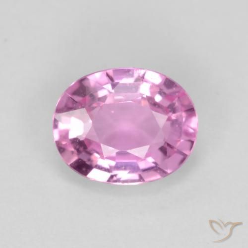 0.47ct Натуральный Пурпурно-розовый Сапфир, Овал, Чистота VS
