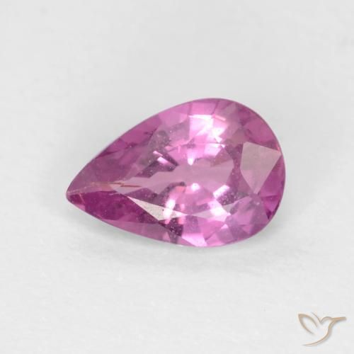 0.44ct Натуральный Королевский фиолетовый розовый Сапфир, Форма груши, Чистота VS