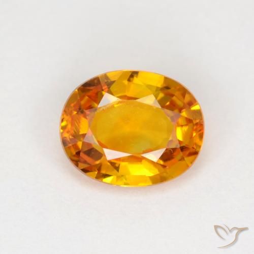 0.72ct Натуральный Средний апельсин Сапфир, Овал, VVS-VS