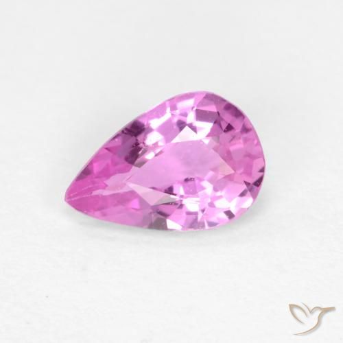 0.46ct Натуральный Глубокий розовато-фиолетовый Сапфир, Форма груши, VVS-VS