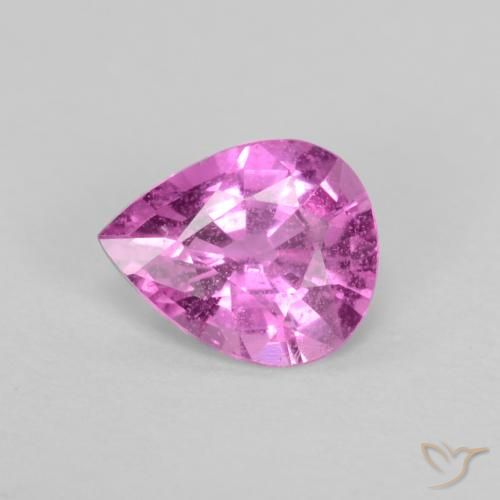 0.50ct Натуральный Яркий розовато-фиолетовый Сапфир, Форма груши, Чистота VS