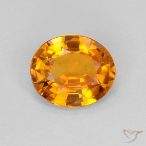 0.70ct Натуральный Золотой Сапфир, Овал, Чистота VS