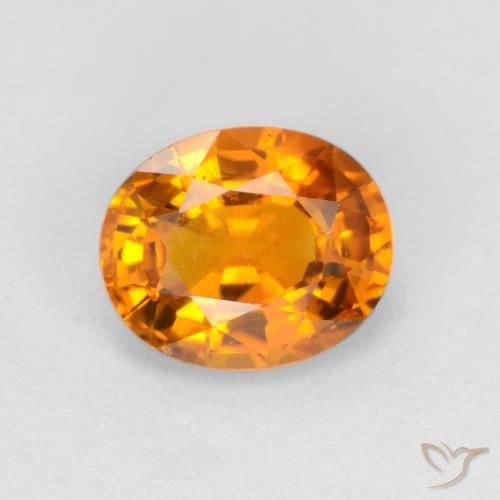 0.72ct Натуральный Золотой Сапфир, Овал, Чистота VS
