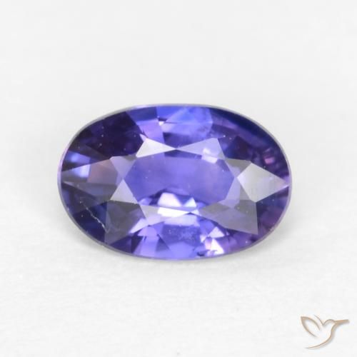 0.51ct Натуральный Темно-пурпурный Сапфир, Овал, VS-SI