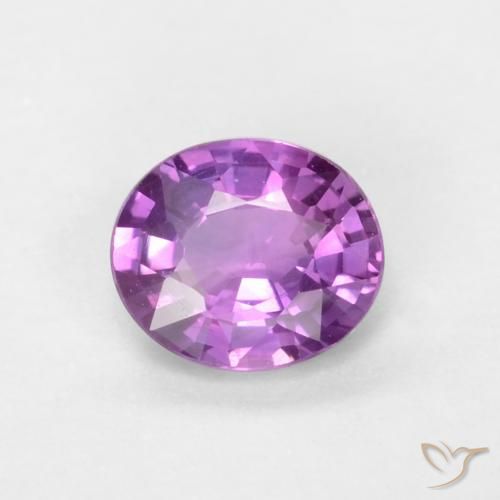 0.39ct Натуральный Интенсивный фиолетовый Сапфир, Овал, Чистота VS