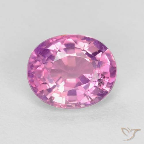 0.67ct Натуральный Средний фиолетовый Сапфир, Овал, Чистота VS