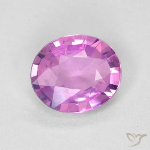 0.49ct Натуральный Глубокий розовато-фиолетовый Сапфир, Овал, VVS-VS