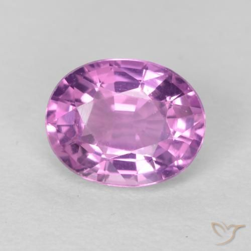0.61ct Натуральный Розовато-фиолетовый фиолетовый Сапфир, Овал, VVS-VS