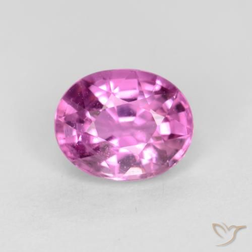 0.54ct Натуральный Яркий розовато-фиолетовый Сапфир, Овал, VS-SI