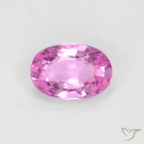 0.56ct Натуральный Яркий розовато-фиолетовый Сапфир, Овал, VVS-VS
