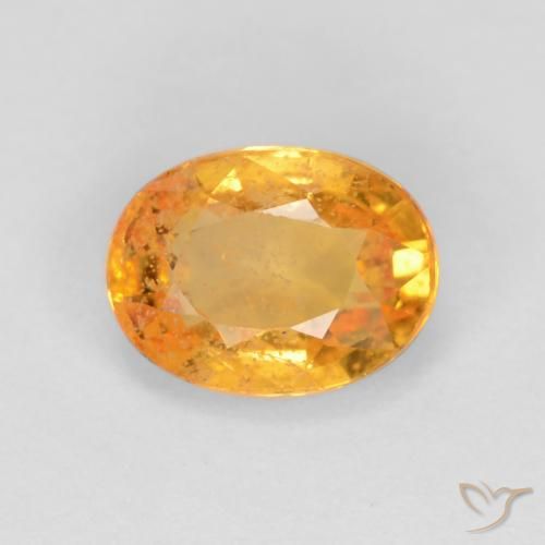 0.78ct Натуральный Средний апельсин Сапфир, Овал, SI