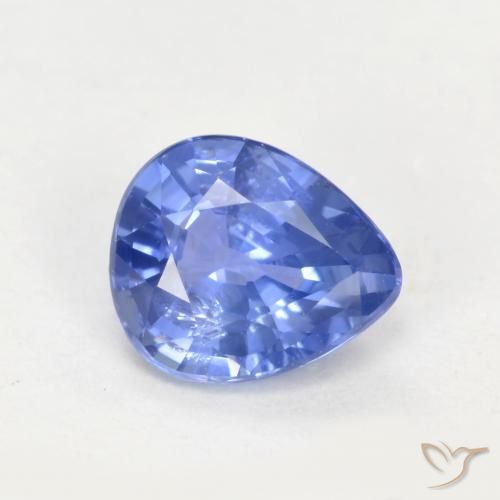 0.67ct Натуральный Средний темно-синий Сапфир, Форма груши, VS-SI
