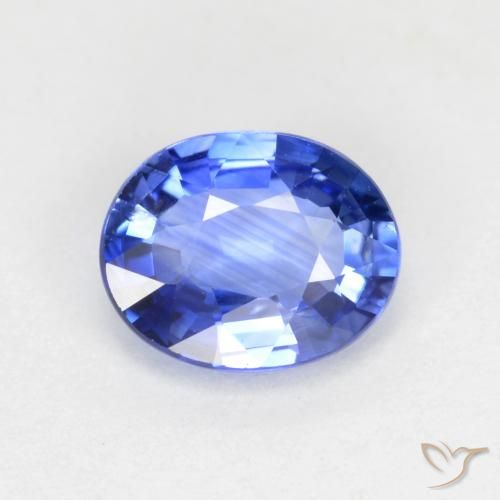 0.67ct Натуральный Пастельно-синий Сапфир, Овал, VVS-VS