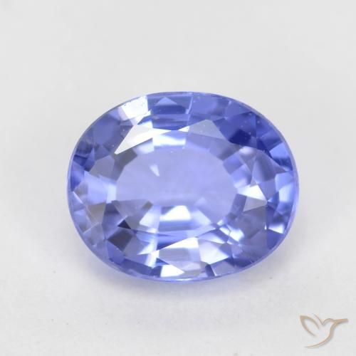 0.77ct Натуральный Интенсивный фиолетовый синий Сапфир, Овал, Чистота VS