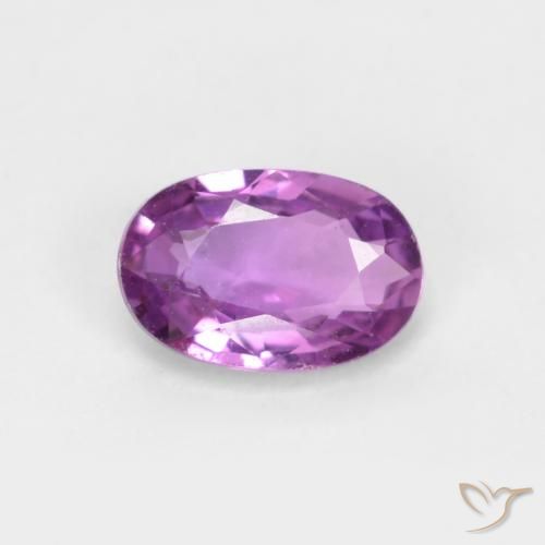 0.45ct Натуральный Электрический фиолетовый Сапфир, Овал, Чистота VS