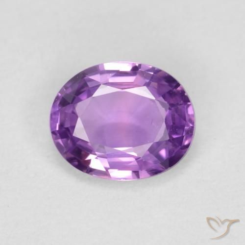 0.43ct Натуральный Средний пурпурно-фиолетовый Сапфир, Овал, VVS-VS