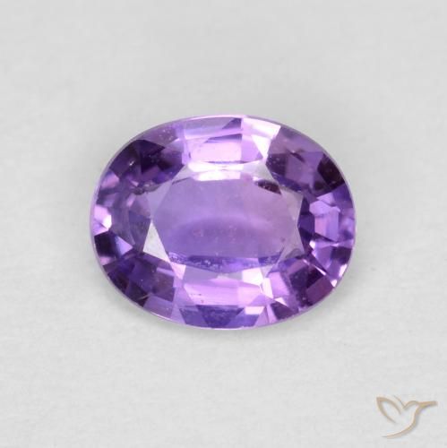 0.40ct Натуральный Средний фиолетовый Сапфир, Овал, VVS-VS