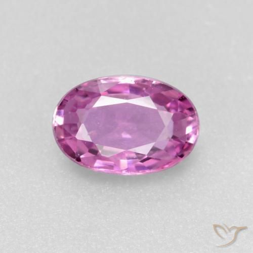 0.50ct Натуральный Глубокий розовато-фиолетовый Сапфир, Овал, VVS-VS