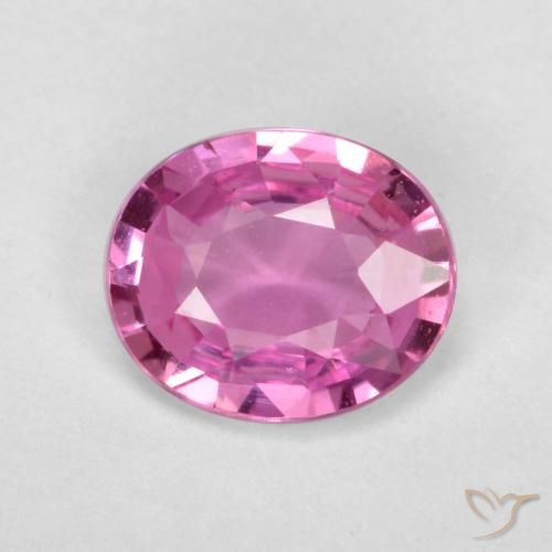 0.66ct Натуральный Пурпурно-розовый Сапфир, Овал, Чистота VS