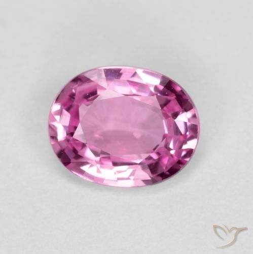 0.39ct Натуральный Насыщенный розовый Сапфир, Овал, VVS-VS