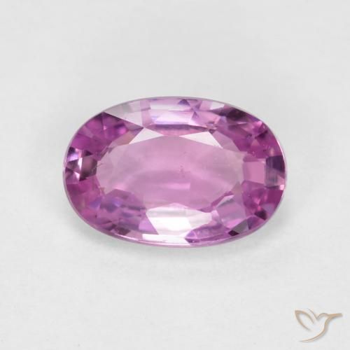 0.44ct Натуральный Пурпурно-розовый Сапфир, Овал, Чистота VS