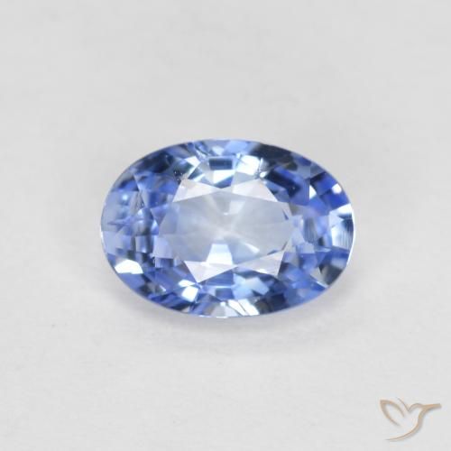 0.56ct Натуральный Пастельно-синий Сапфир, Овал, Чистота VS