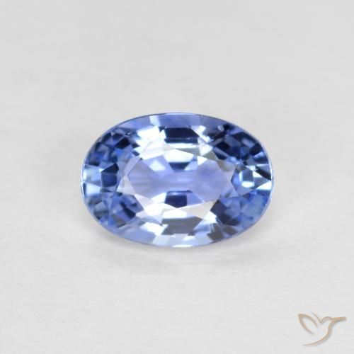 0.51ct Натуральный Пастельно-синий Сапфир, Овал, VVS-VS