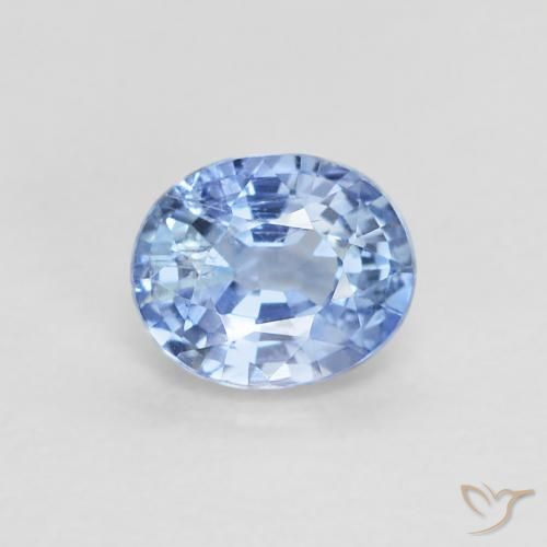 0.51ct Натуральный Пастельно-синий Сапфир, Овал, VS-SI