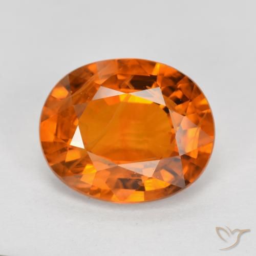 4.03ct Натуральный Средний апельсин Сапфир, Овал, VS-SI