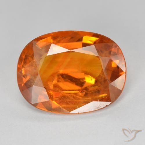 6.78ct Натуральный Средний апельсин Сапфир, Овал, VS-SI