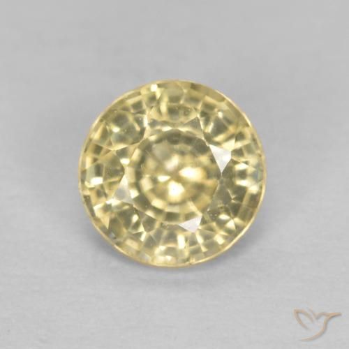 0.52ct Натуральный Кремовый Сапфир, Круглый, Чистота VS