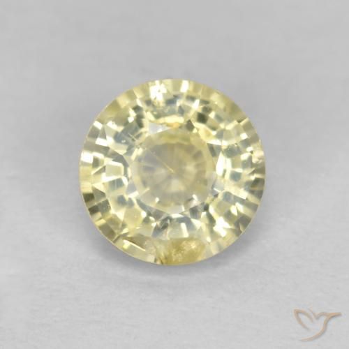 0.47ct Натуральный Палевый Сапфир, Круглый, Чистота VS