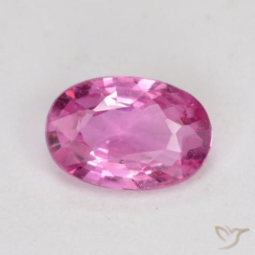 0.60ct Натуральный Темно-розовый Сапфир, Овал, VS-SI