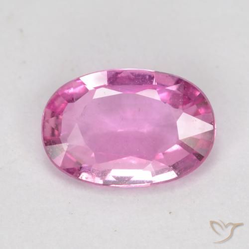0.66ct Натуральный Яркий розовато-фиолетовый Сапфир, Овал, VS-SI