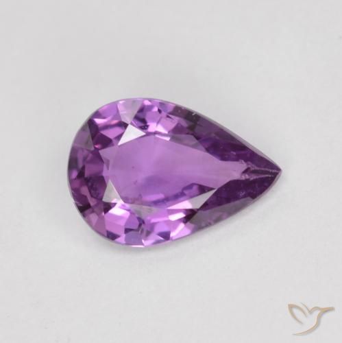 0.47ct Натуральный Пурпурно-фиолетовый Сапфир, Форма груши, Чистота VS