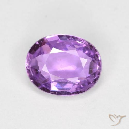 0.70ct Натуральный Средний фиолетовый Сапфир, Овал, Чистота VS