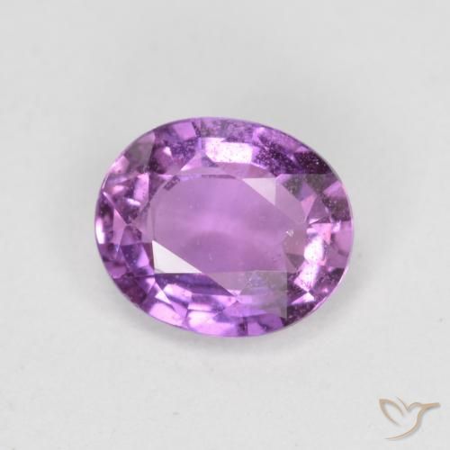 0.72ct Натуральный Электрический фиолетовый Сапфир, Овал, VS-SI