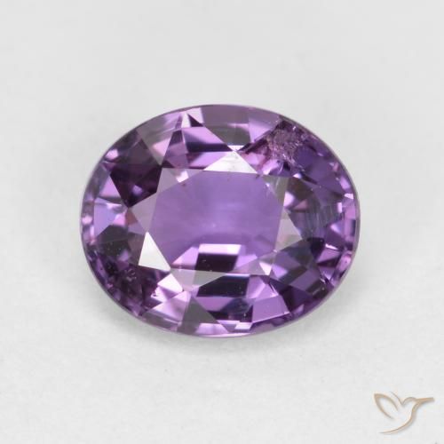 0.84ct Натуральный Темно-фиолетовый Сапфир, Овал, VS-SI