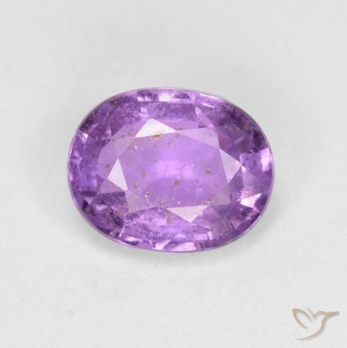 0.77ct Натуральный Пурпурно-фиолетовый Сапфир, Овал, VS-SI