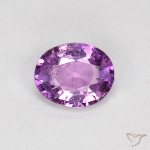 0.51ct Натуральный Средне-темно-фиолетовый Сапфир, Овал, VS-SI