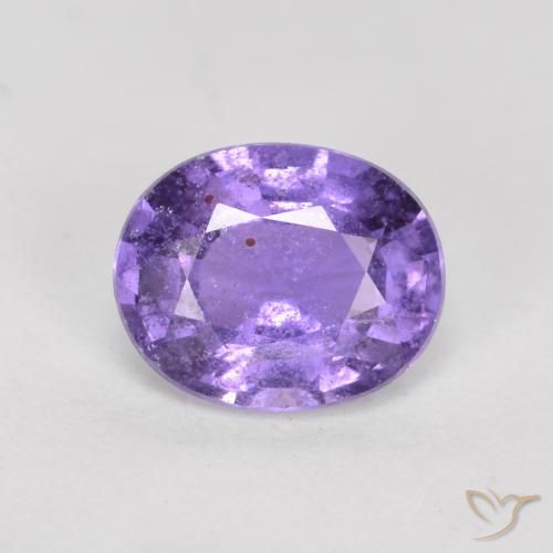 0.77ct Натуральный Королевский фиолетовый Сапфир, Овал, VS-SI, Photo A